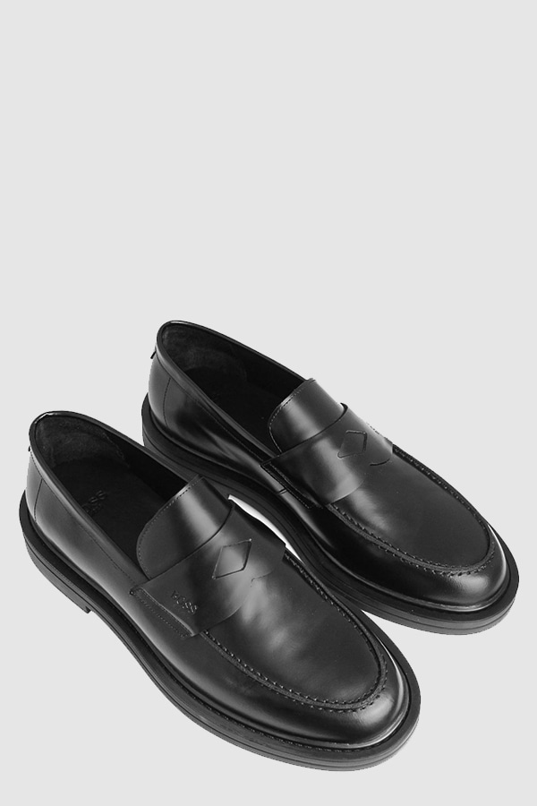 ΔΕΡΜΑΤΙΝΑ ΠΑΠΟΥΤΣΙΑ BOSS SHOES - BLACK BERGAMO